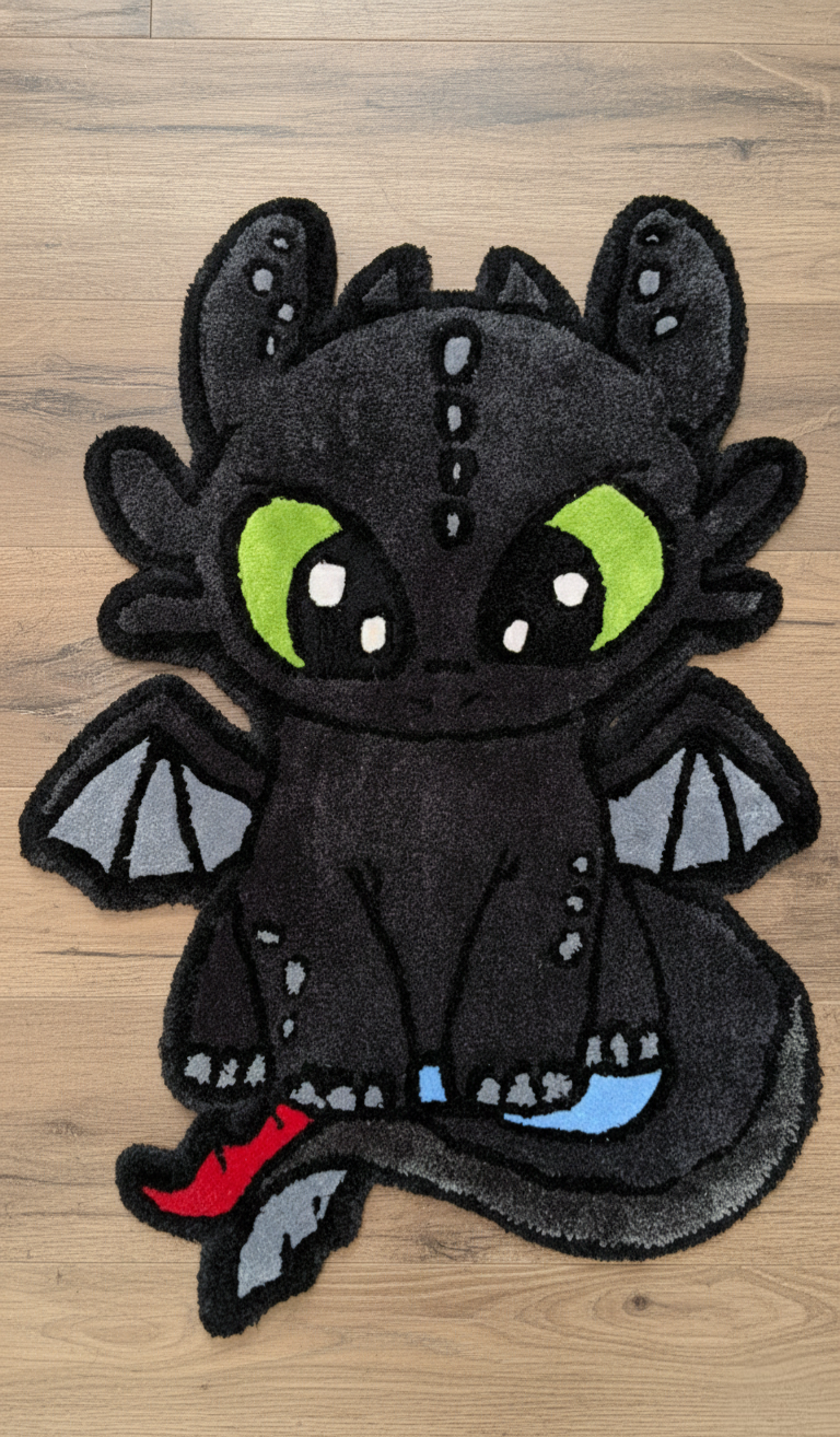 'Night Fury' Artisan Tufted Rug – Toothless Guardian Edition
