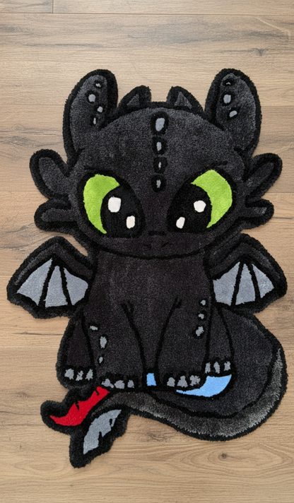 'Night Fury' Artisan Tufted Rug – Toothless Guardian Edition