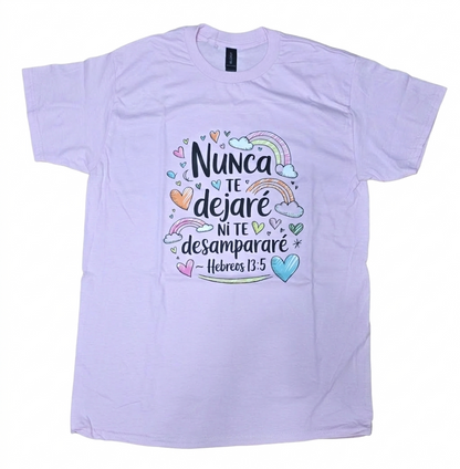 Camiseta Nunca te dejaré ni te desampararé -Lista para enviar-