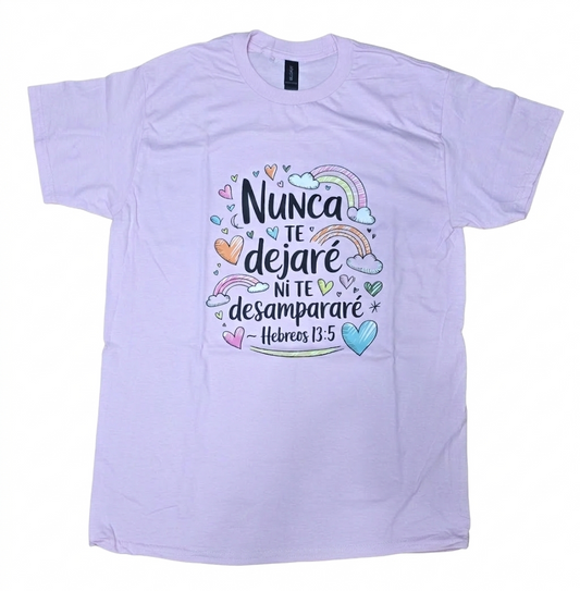 Camiseta Nunca te dejaré ni te desampararé -Lista para enviar-