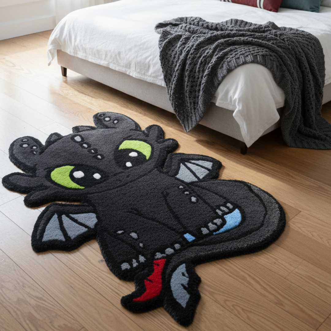'Night Fury' Artisan Tufted Rug – Toothless Guardian Edition
