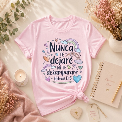 Never will I leave you; never will I forsake you T-Shirt -Ready to ship