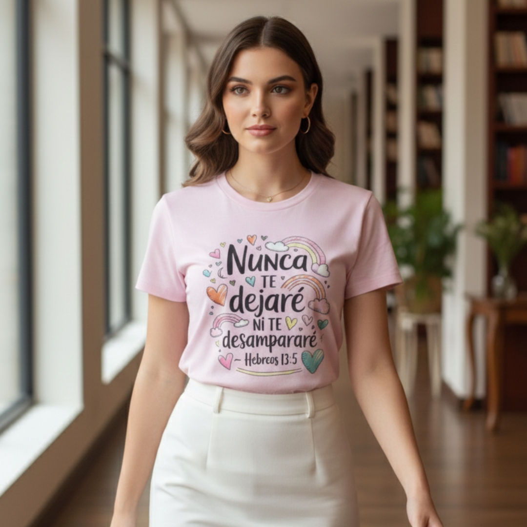 Camiseta Nunca te dejaré ni te desampararé -Lista para enviar-