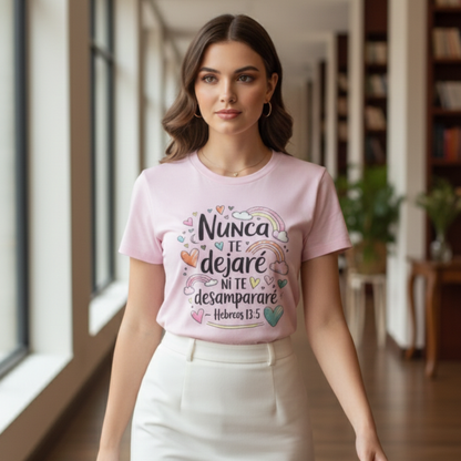 Camiseta Nunca te dejaré ni te desampararé -Lista para enviar-